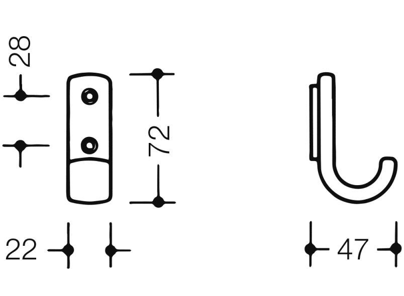 477.90B060 крючок для одежды HEWI Edition matt | Polyamid  - Вид №16