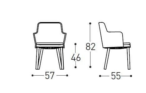 Алюминиевый стул с порошковым покрытием с подлокотниками Varaschin Эмма ARCH-00068597 - Вид №30