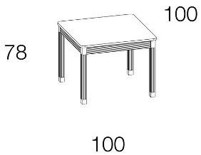 Caroti Квадратный стол из массива дерева Via montenapoleone 1089  - Вид №2