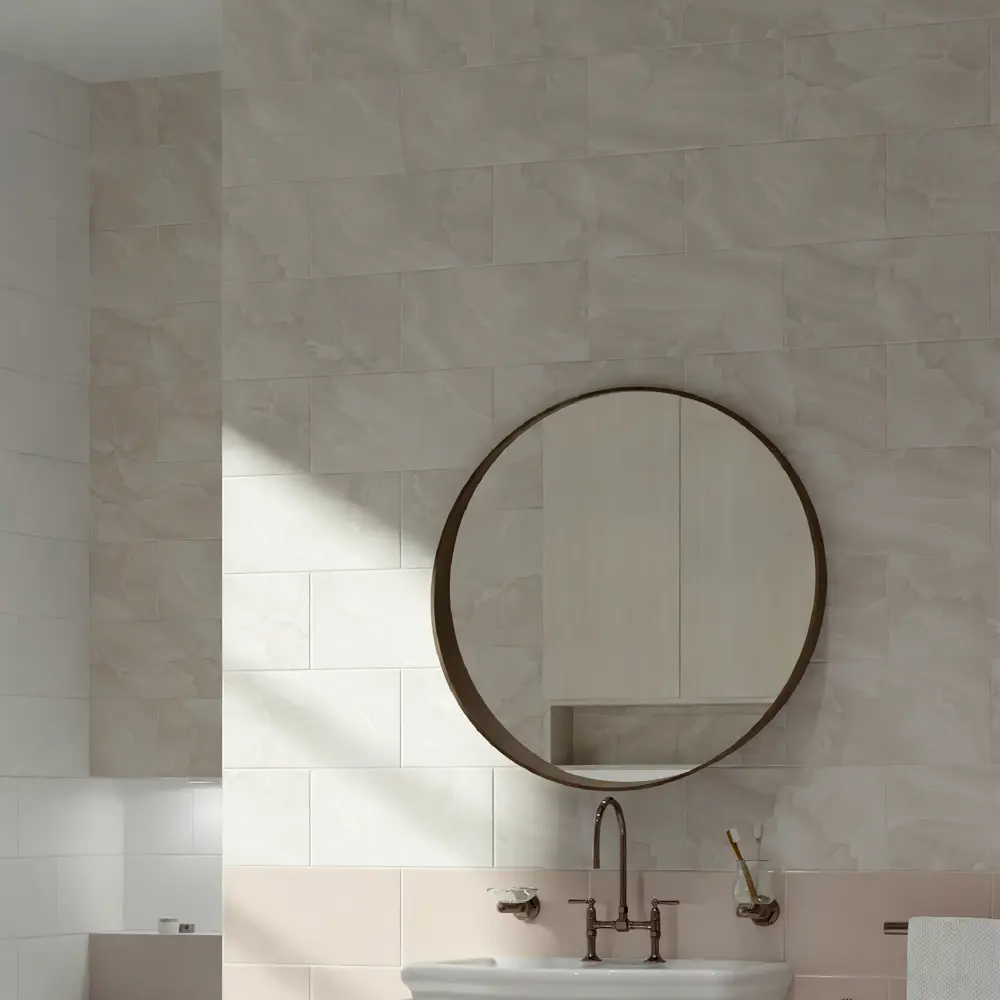 Настенная плитка KREAFORTA Mersey Onyx 20x40 см 1.62 м² матовая цвет бежевый 89413673 STLM-2066240