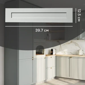 KONSENSA Фасад для кухонного ящика Кинель серо-зеленый из массива ясеня 89398701