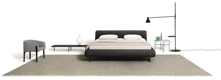 DE PADOVA Двуспальная кровать с обивкой из ткани Erei sun-id-1415629 - Вид №2