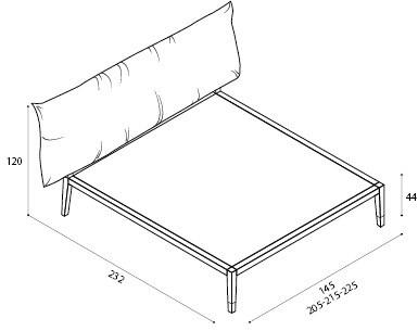 Chaarme Letti Съемная кровать с мягким изголовьем sun-id-1379659 - Вид №4