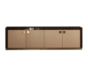 Деревянный шкаф со встроенным освещением