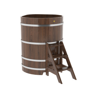 1350 Купель угловая из дуба 1,03х1,03х1,4 морёная Alyarus