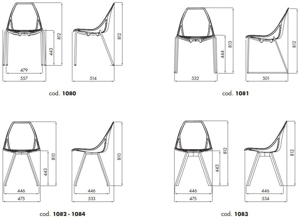ALMA DESIGN Стул из полипропилена со встроенной подушкой X chair 1085 - Вид №1