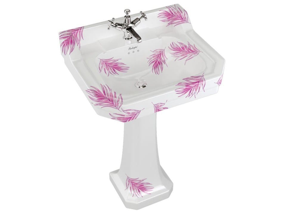 Прямоугольный умывальник из стекла на колонне Burlington На заказ ARCH-00147472 - Вид №7