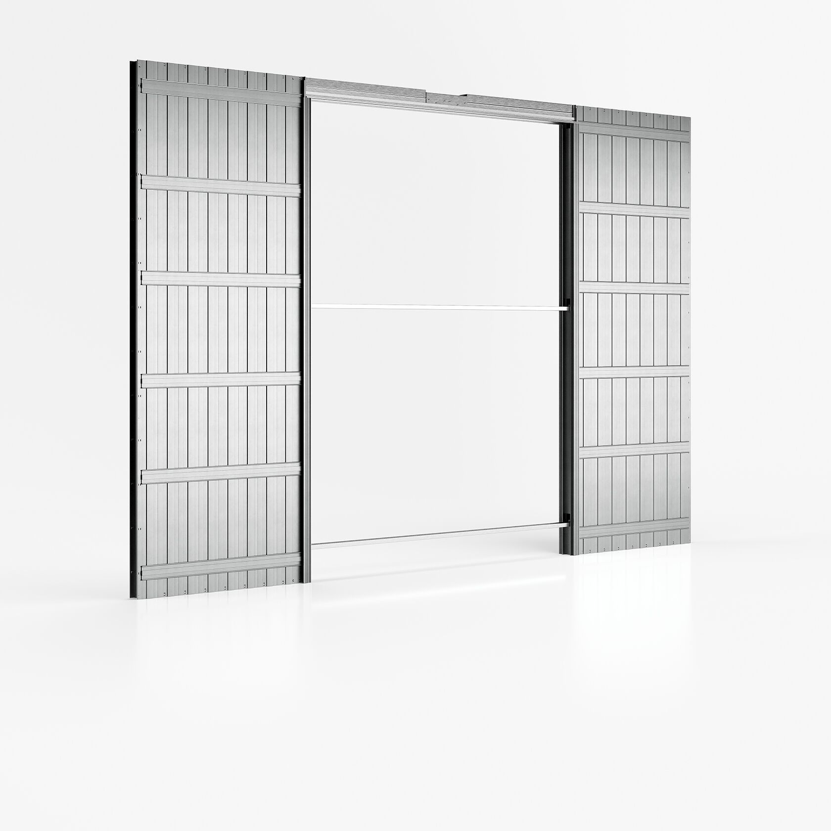 Заподлицо стены скрытые раздвижные двери Ermetika ABSOLUTE EVO doppio ARCH-00008795