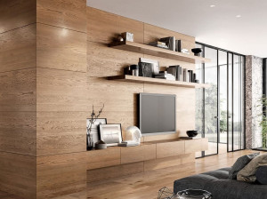 Деревянная стена с настенным креплением