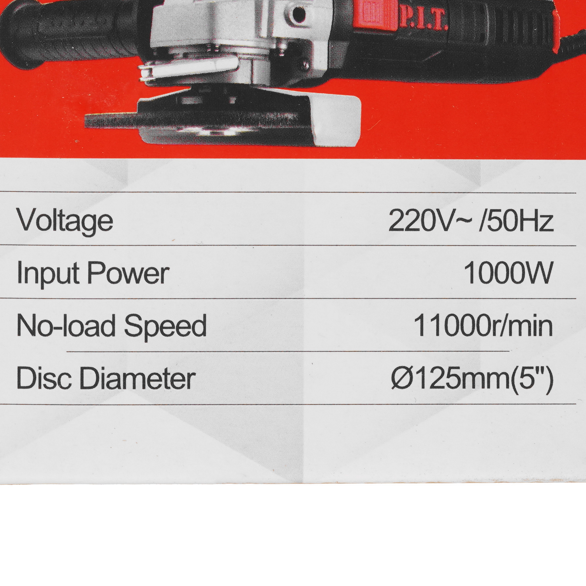 Углошлифовальная машина (УШМ) PIT PWS125-C5 8197069 STDN-0147352 - Вид №8
