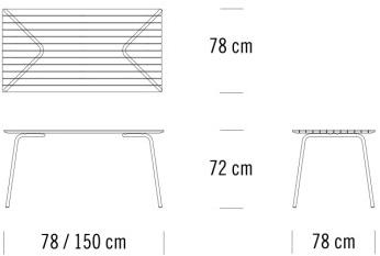 Thonet Прямоугольный садовый стол из стали и дерева S 1040 sun-id-1509249 - Вид №5