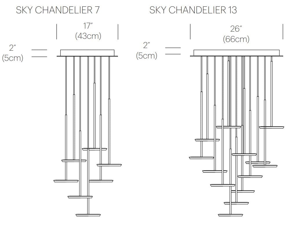 Алюминиевый светодиодный подвесной светильник Pablo Designs Sky ARCH-00115382 - Вид №17