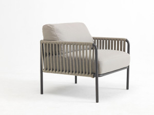 Кресло для сада из акриловой ткани с подлокотниками