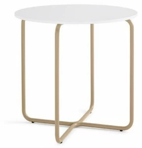 Adico Круглый стол из лакированной нержавеющей стали и дерева по контракту