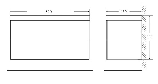 Мебель для ванной BelBagno REGINA-800-2C-SO-SV-BLUM - Вид №3