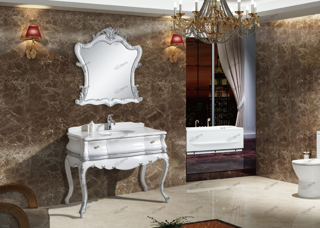 Тумба OREIRO арт. BDF-A3005 Белый с серебром Tessoro BDFA3005CWS