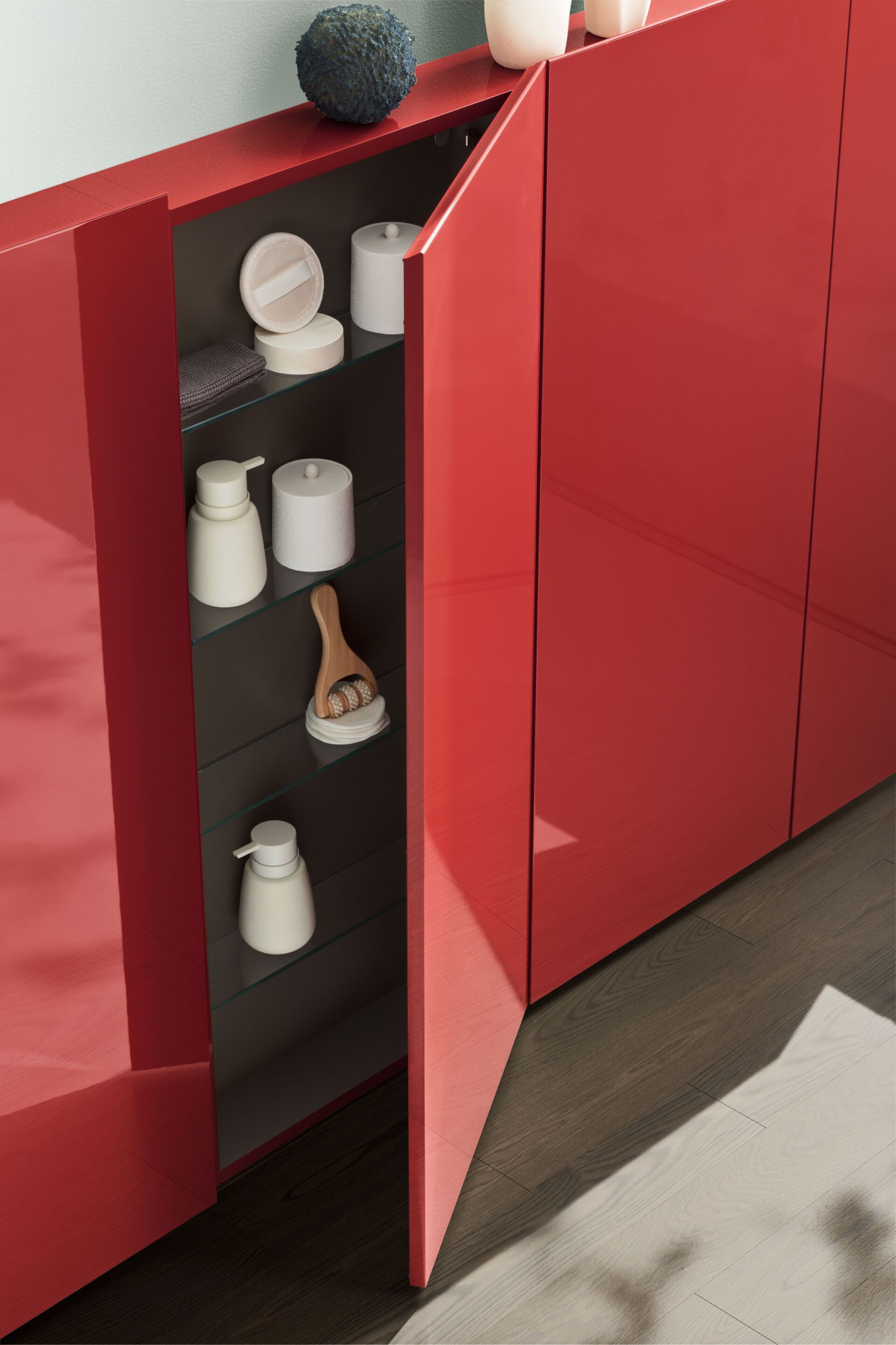 Глянцевый и матовый лакированный деревянный подвесной умывальник ARBLU Dress System ARCH-00056301 - Вид №8