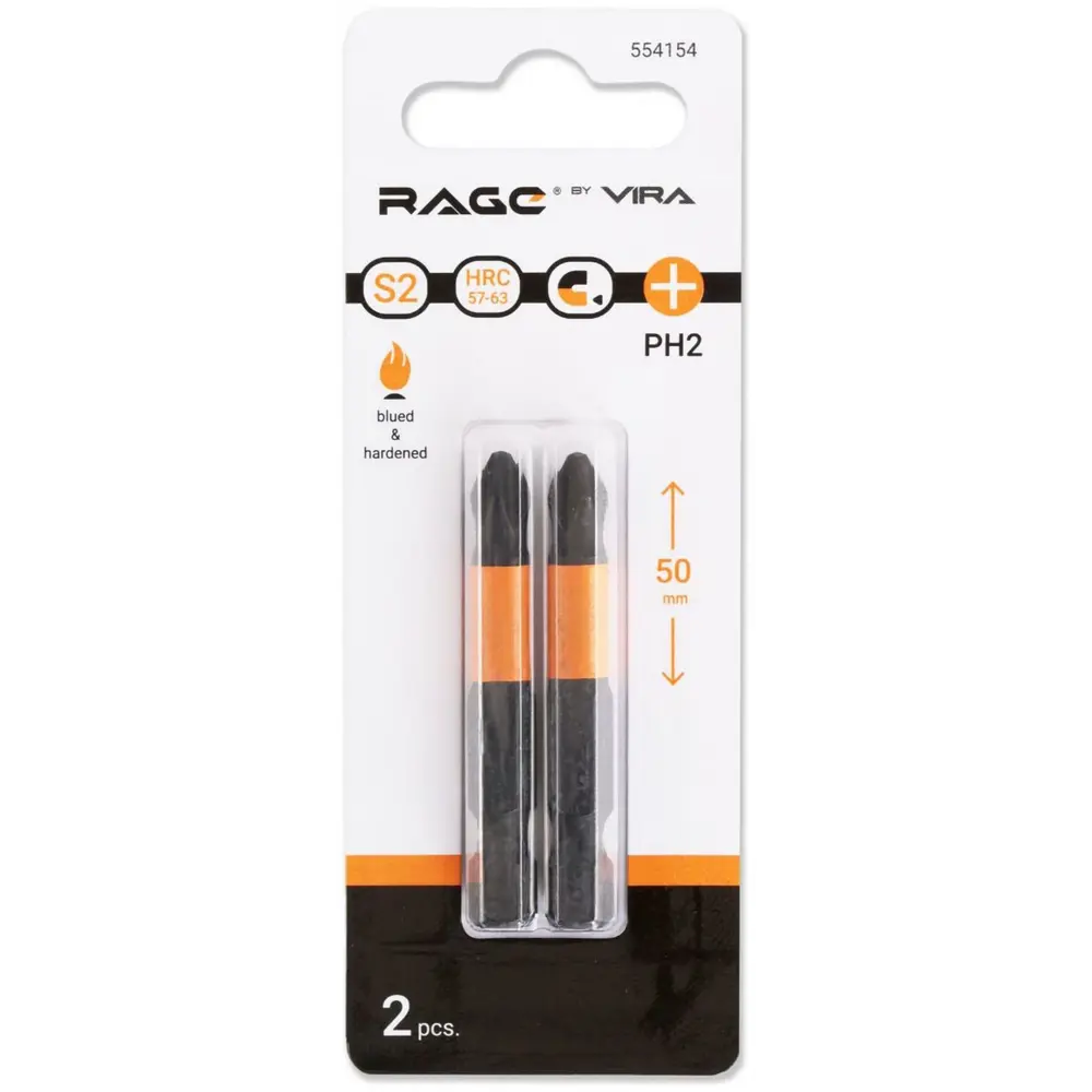 Магнитная бита RAGE PH2 50 мм для точного монтажа (2 шт) 89369254 STLM-1406285 - Вид №2
