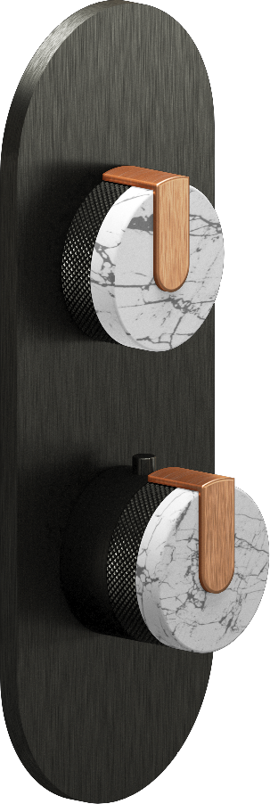 E-8026-R2MWE0-L1BRG-BOX-T Планка M-Series с 2 ручками - Внешняя часть GRAFF MOD+