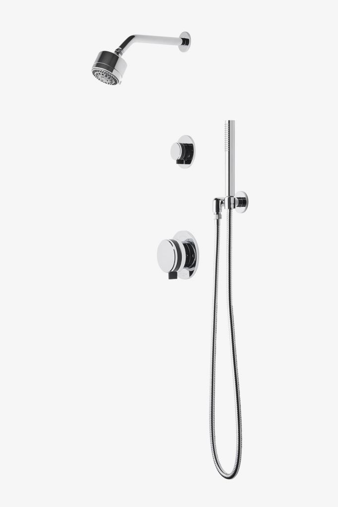 DBSP21 Душевая кабина с балансировкой давления в децибелах с дождевой лейкой 3 1/4 дюйма, ручным душем и ручкой с переключателем Waterworks 