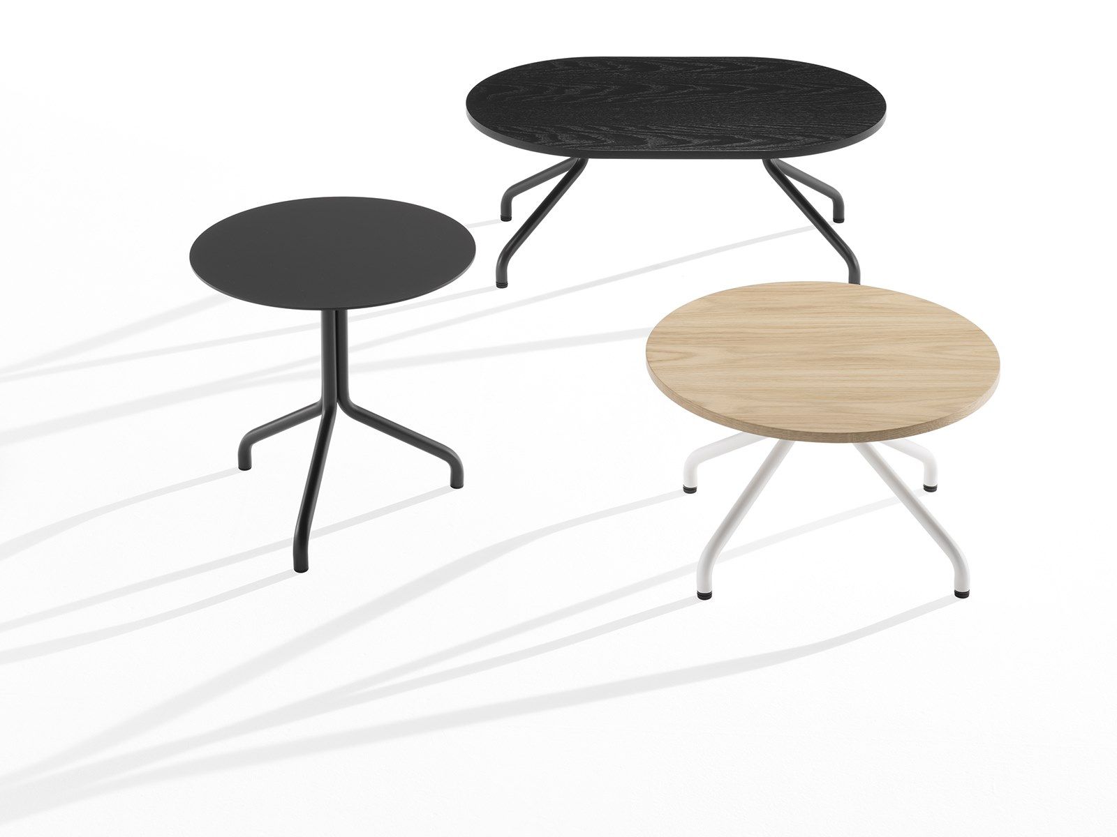 Деревянный овальный журнальный столик с металлическими ножками B-LINE AD.От ARCH-00100471 - Вид №4