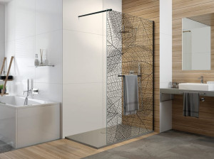 Стеклянная угловая прямоугольная душевая кабина