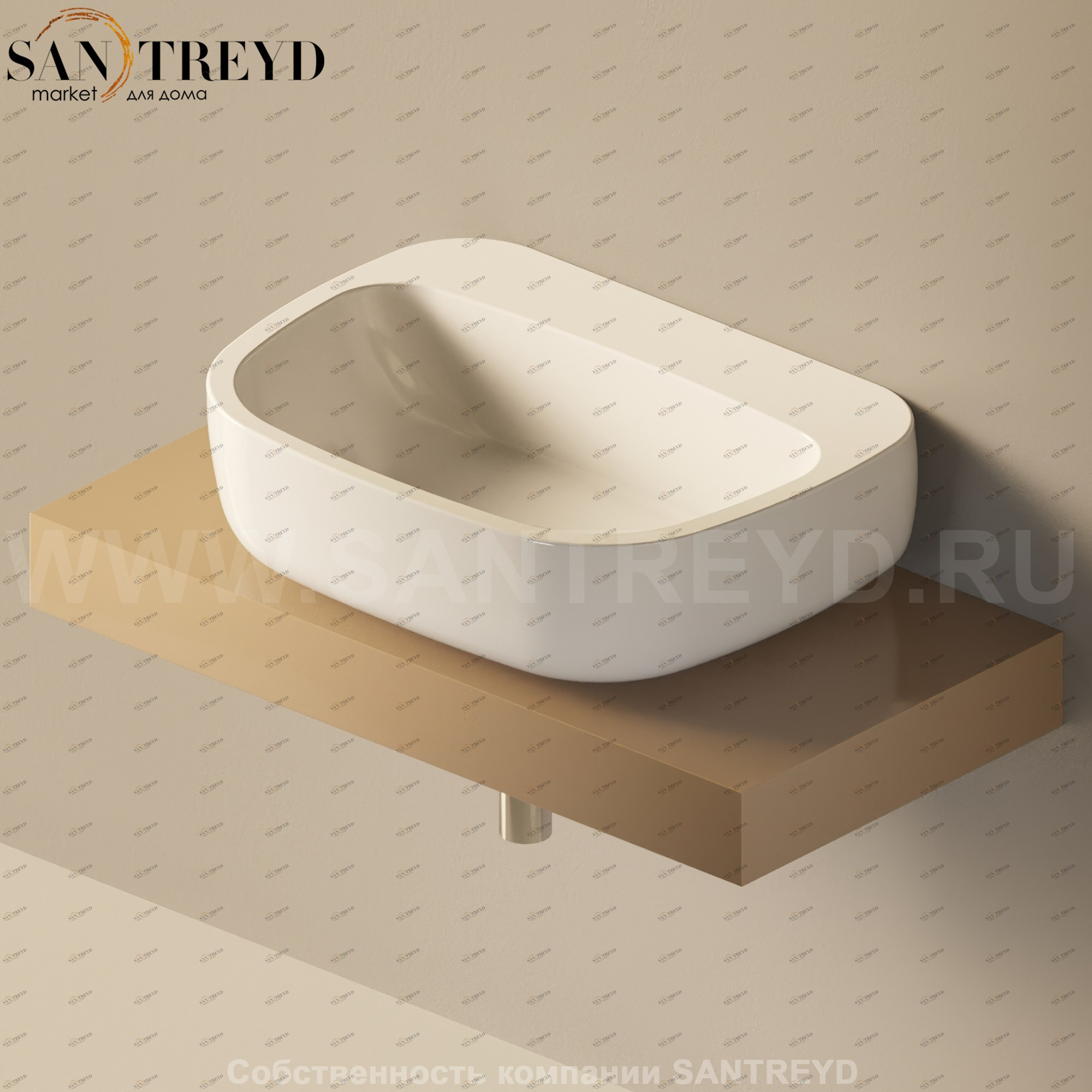 Flaminia FORTY6 Столешница от 90 до 250 см коричневая F6MN64.7503 Ceramica Flaminia F6MN647503