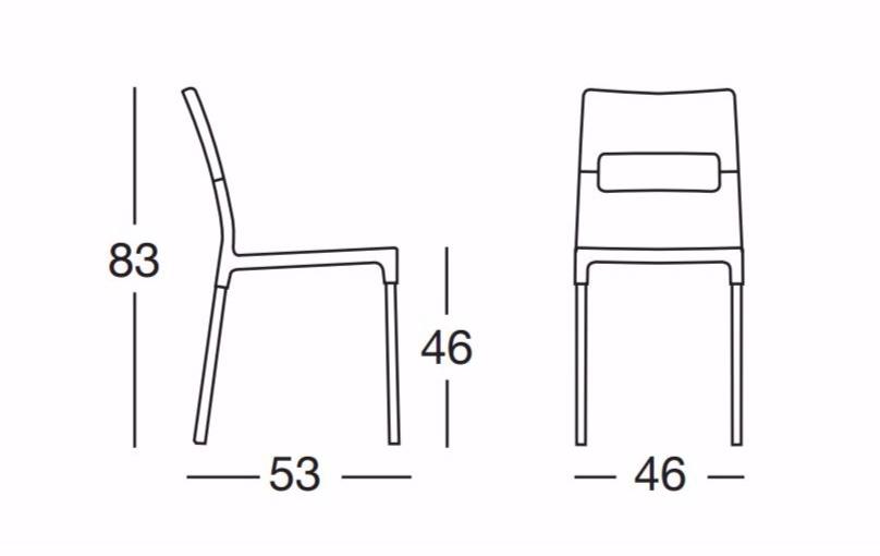 SCAB DESIGN Штабелируемый стул из полипропилена Diva sun-id-1443008 - Вид №5