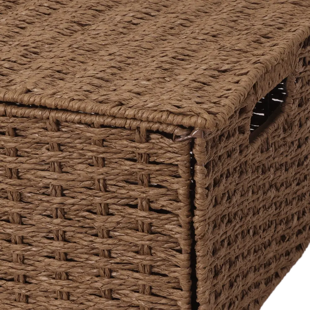Корзина с крышкой Konsensa 31x23x15 см бумага цвет коричневый 89439450 STLM-2050287  - Вид №1