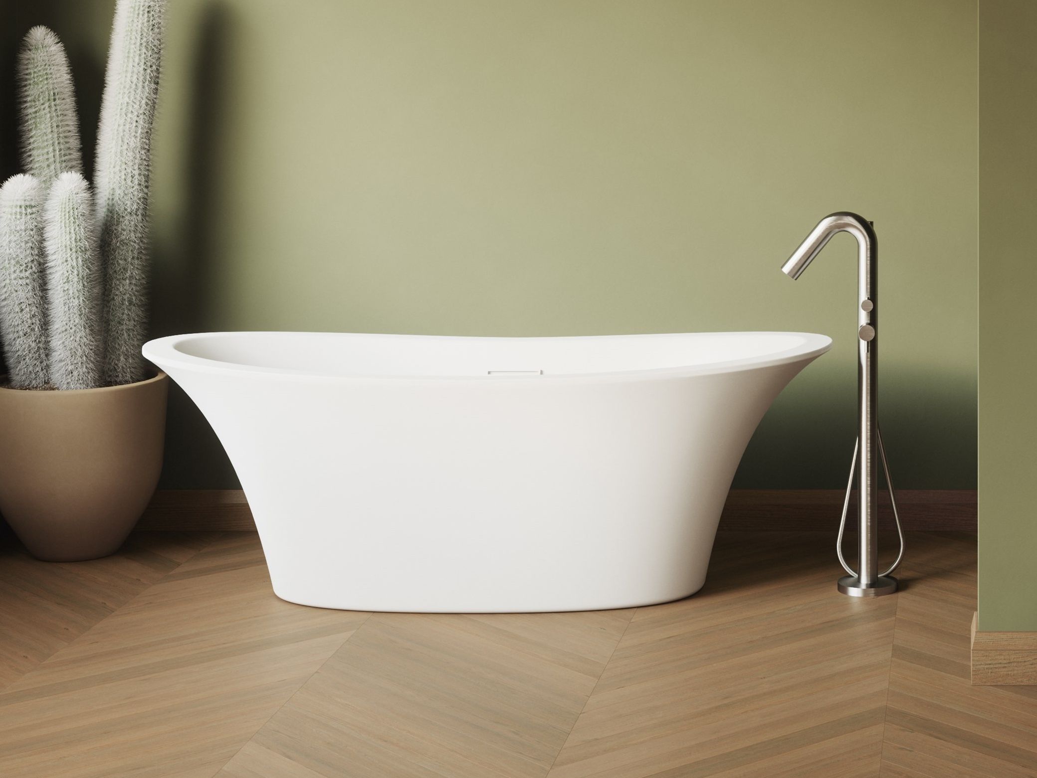 Акриловая овальная центральная ванна GSG Ceramic Design Flut ARCH-00050054