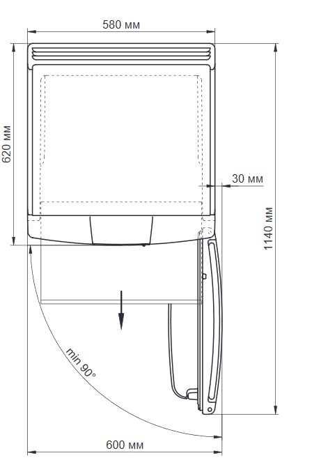 1626639 Холодильник с морозильником   Бирюса М153 серебристый STDN-0014789 - Вид №12