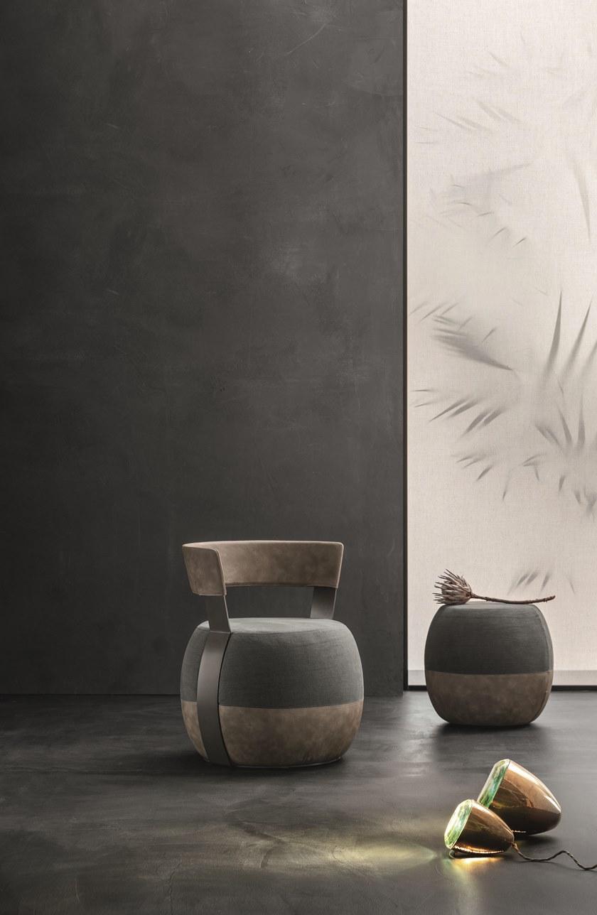 ZANETTE Мягкое кресло из кожи и ткани Barrique sun-id-1423113 - Вид №2