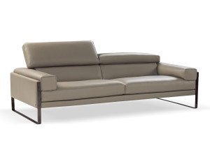 Кожаный диван с подголовником