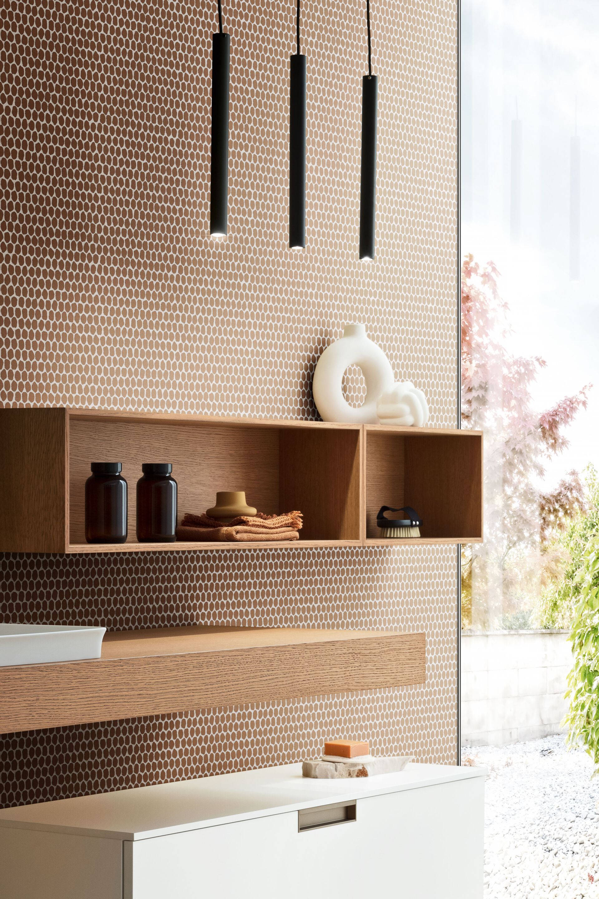 Подвесной умывальник из гидро-масляного шпона ARBLU Dress System ARCH-00061311