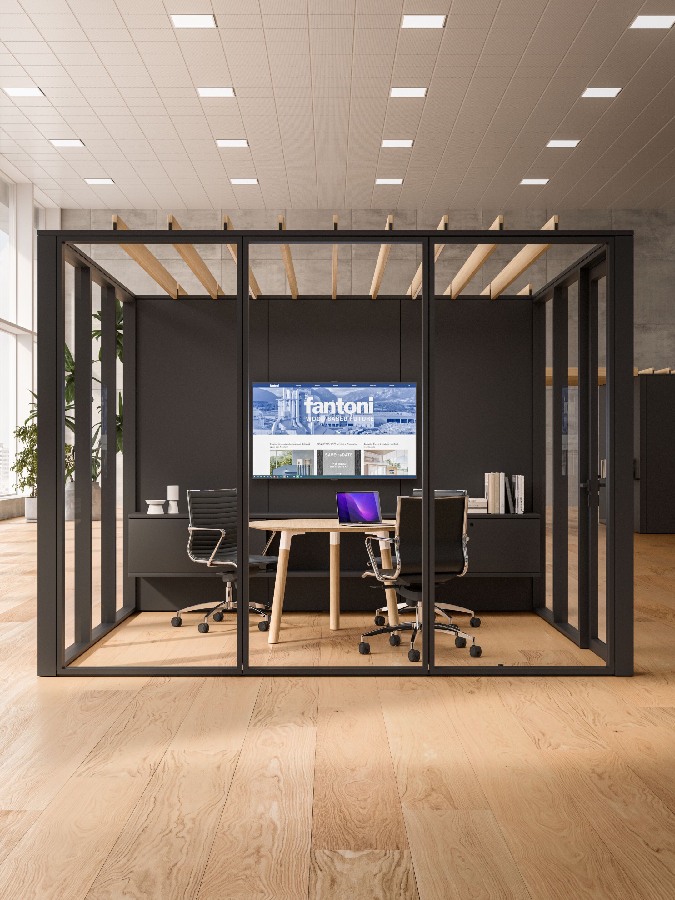 Офисная стеклянная подвижная стена FANTONI TM ARCH-00023654 - Вид №5