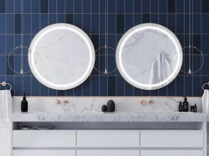 ESS Easy Drain Круглое зеркало со встроенной подсветкой Iseo