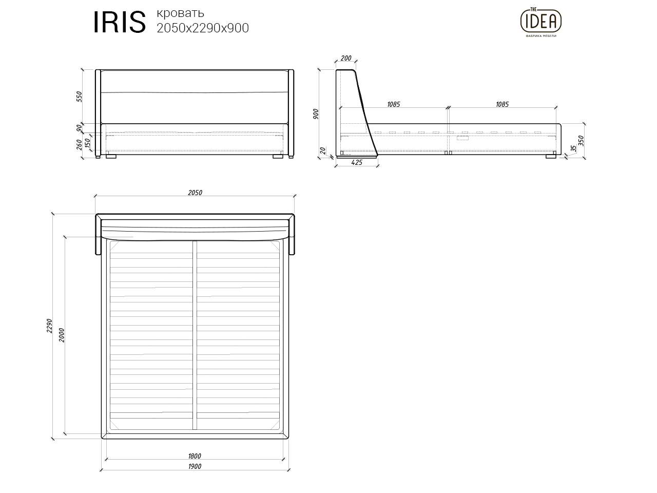 кровать IRIS 318 The IDEA кровать IRIS 318  - Вид №11