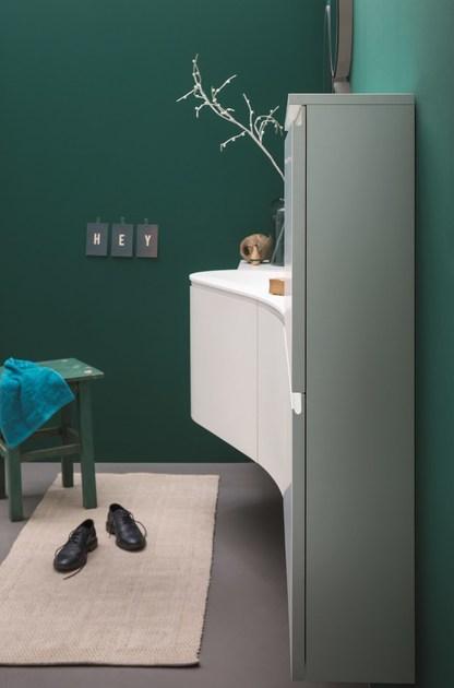 Birex Настенная модульная лакированная тумба под умывальник Versa sun-id-1492513 - Вид №3