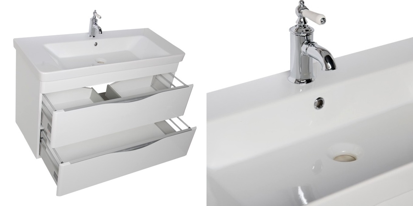 Комплект мебели Aquanet Орлеан 105 белый 00183182 - Вид №4