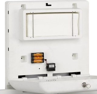 CP0016HCSB-I Горизонтальное пеленальное кресло из полипропилена и нержавеющей стали матового черного цвета с ионизатором mediclinics  - Вид №3