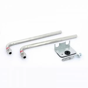 Комплект углов Rehau с трубками 250 мм RAUTITAN с трубками 250 мм из нержавеющей сталидля подключения радиатора, с фиксирующей скобой 20