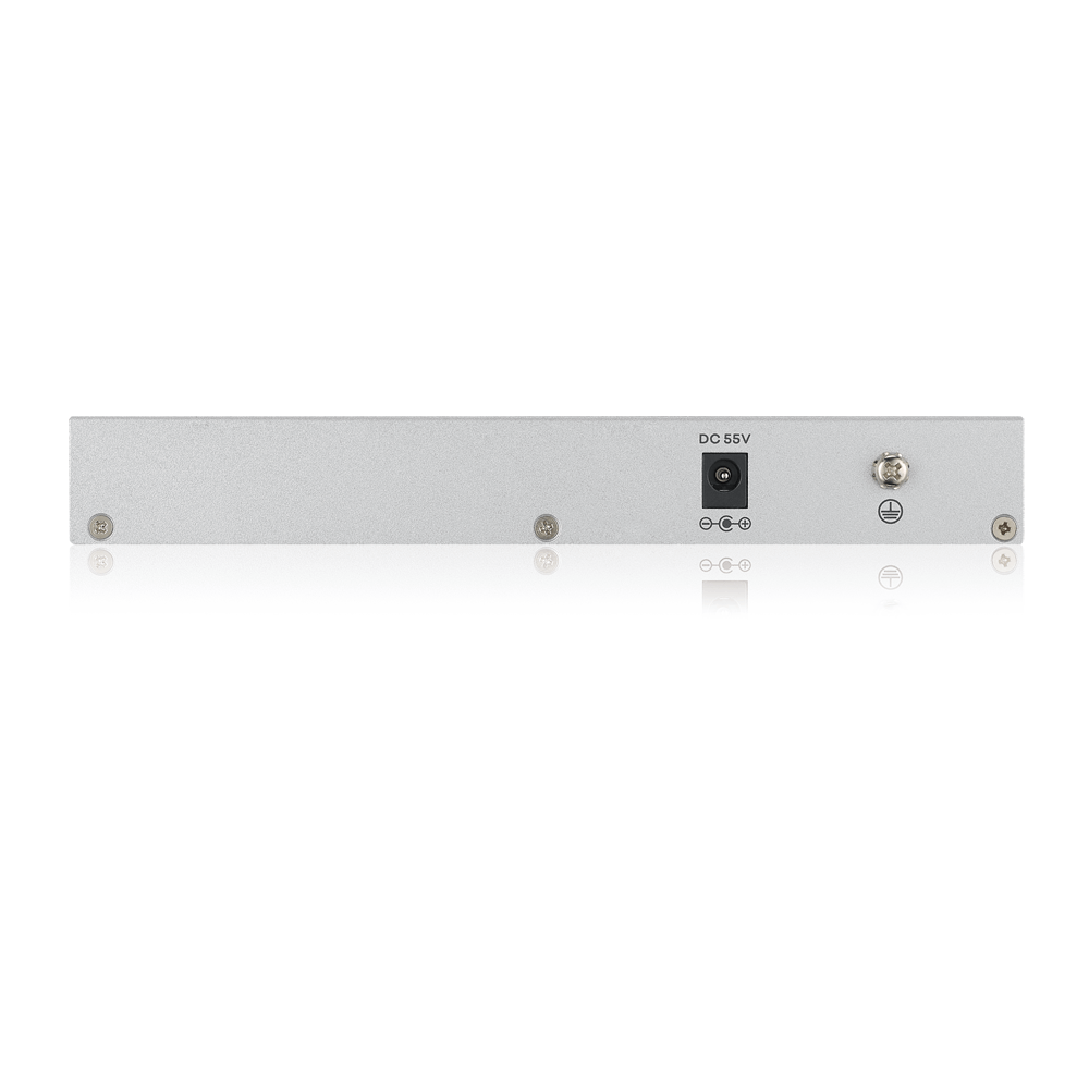 GS1200-5HPV2-EU0101F gs1200-5hp v2, 5 port gigabit poe+ webmanaged switch, 4x poe, 60 watt ZyXEL Santreyd  - Вид №1