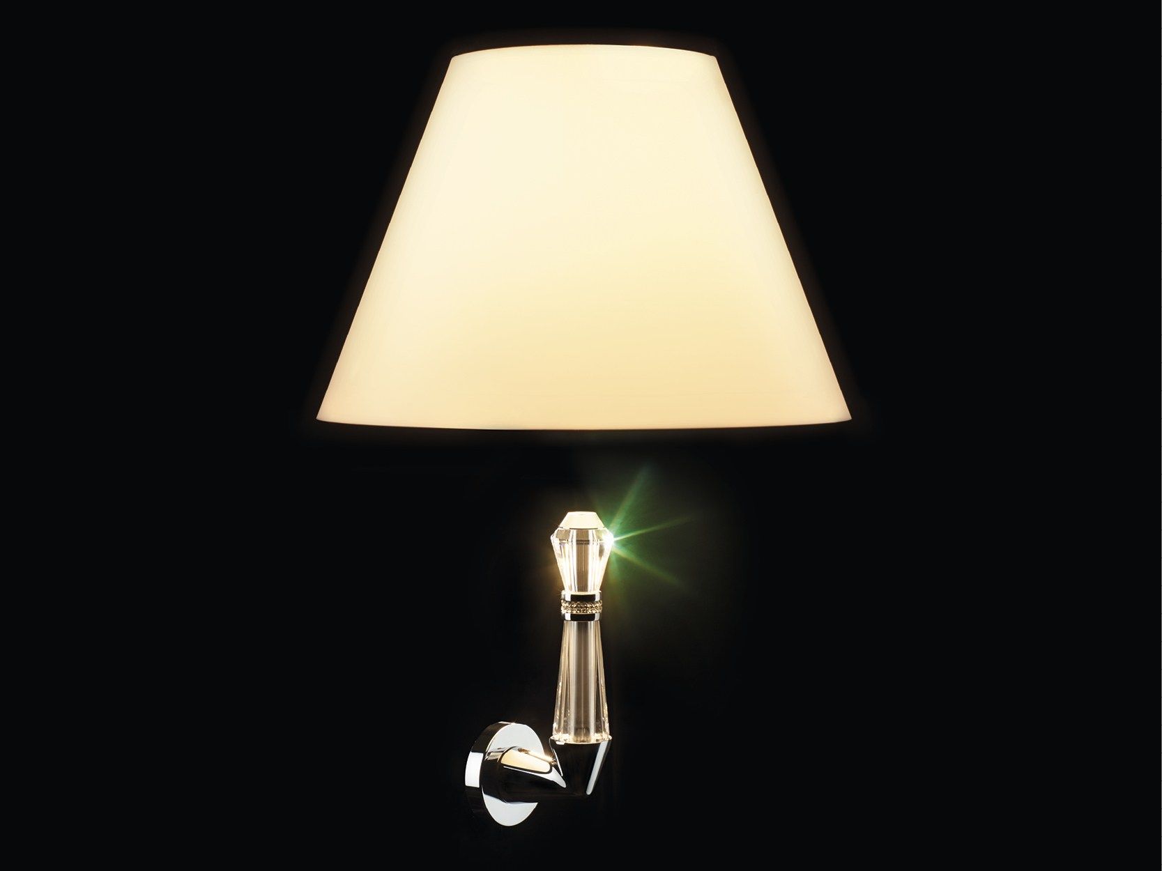 Латунная ручка в классическом стиле с кристаллами Swarovski® на розетке с насадкой LINEA CALI' свет ARCH-00054149 - Вид №1