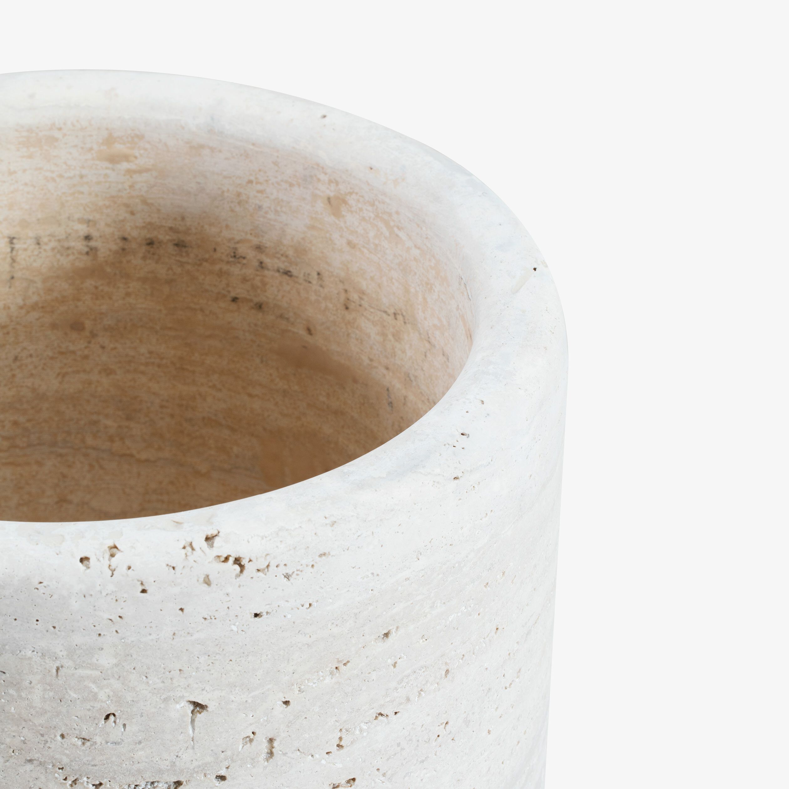 Травертин круглый садовый горшок VELTHA® Lapis ARCH-00141815 - Вид №4