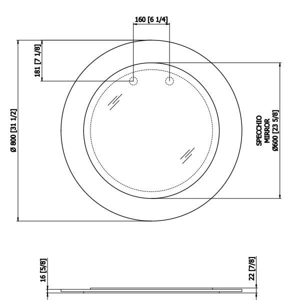Настенное круглое зеркало Rexa BRAME ARCH-00028079 - Вид №4