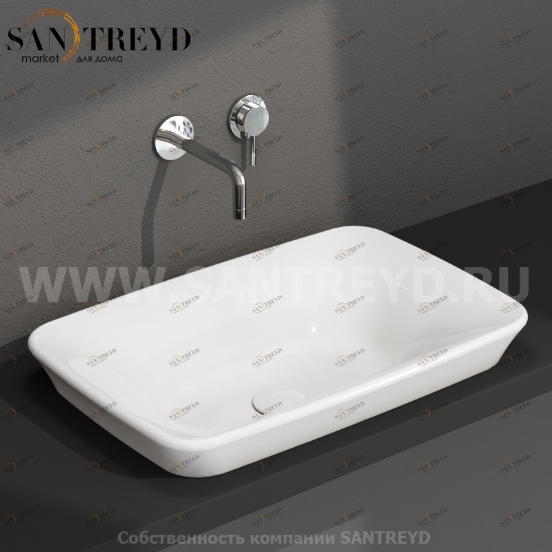 GE060BI Встроенная раковина под столешницу прямоугольная Ceramica Globo GENESIS