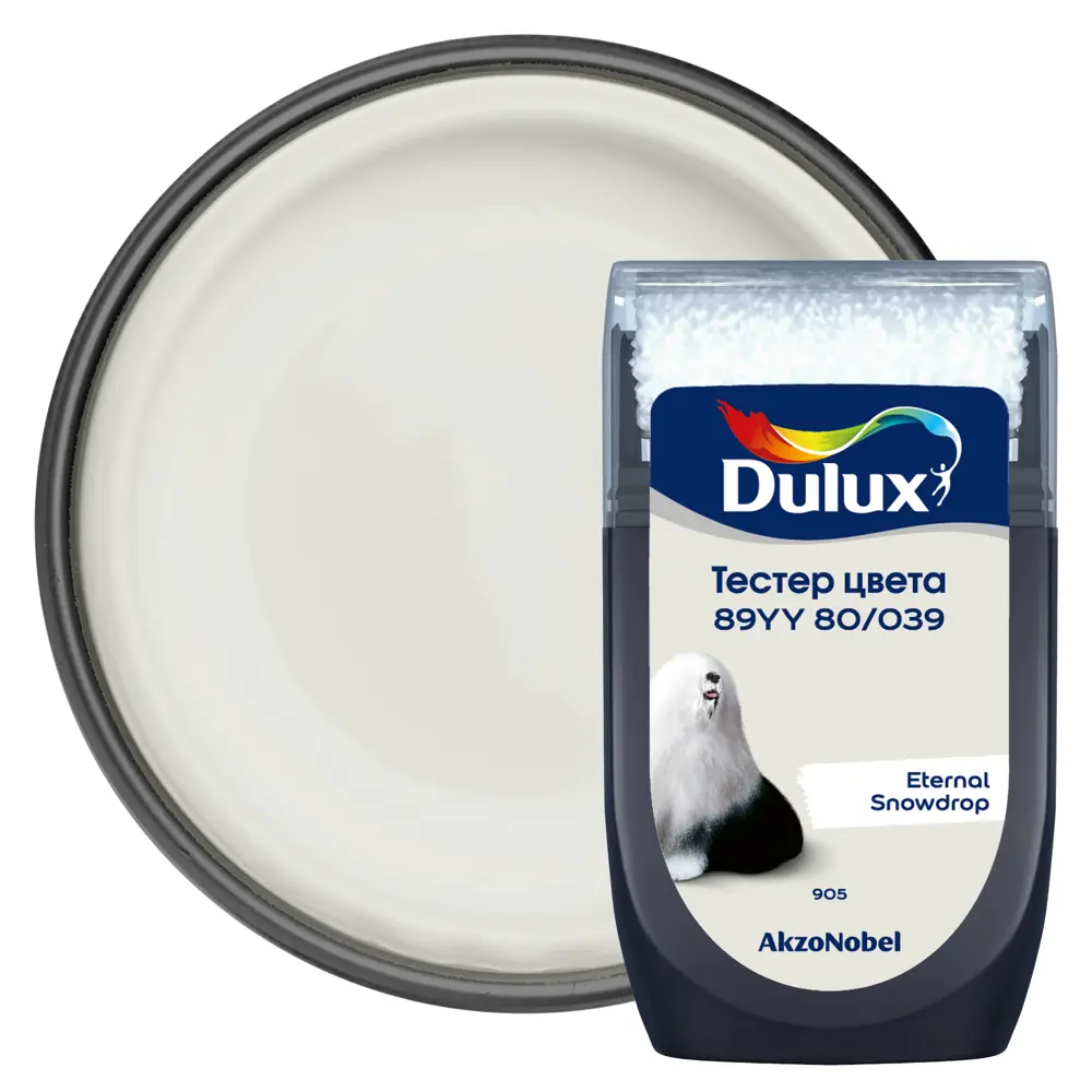 Тестер краски для стен Dulux 89YY 80/039 Eternal Snowdrop 30 мл 84870518 STLM-2031340 