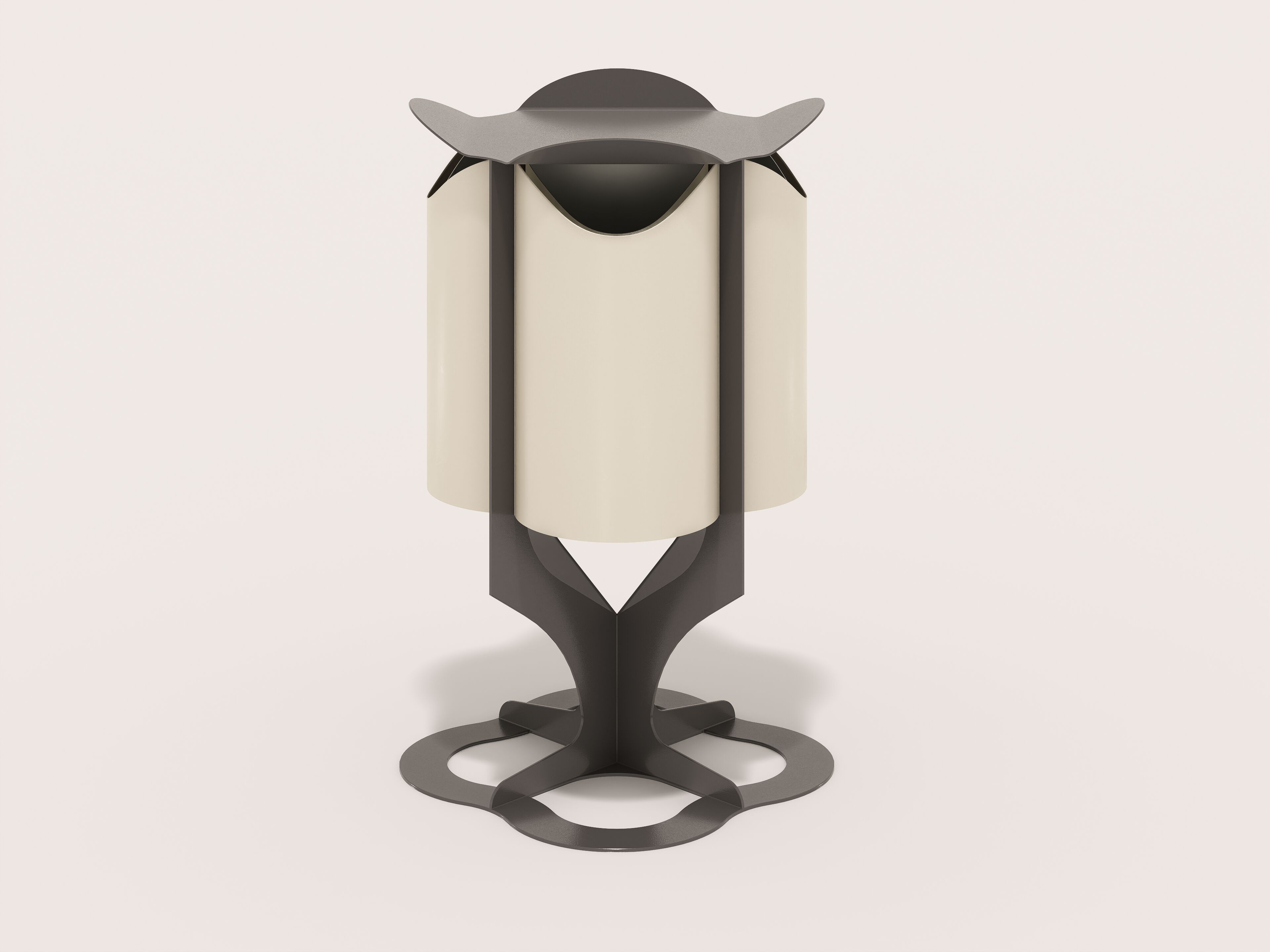 Стальная стойка для мусора с порошковым покрытием с крышкой CITYSì плющ ARCH-00076273 - Вид №1