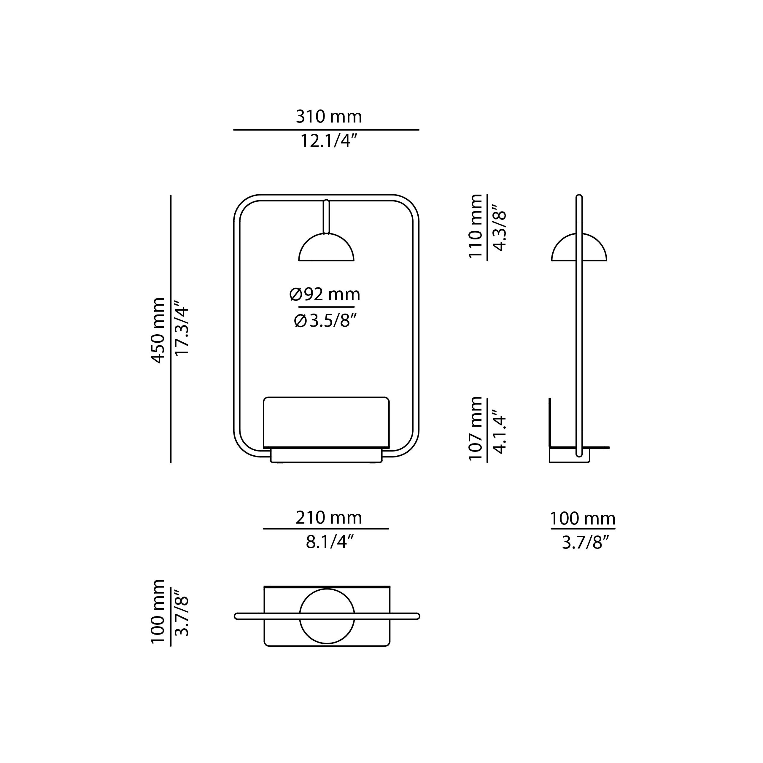 Металлический светодиодный настенный светильник Estiluz купола ARCH-00105818 - Вид №3