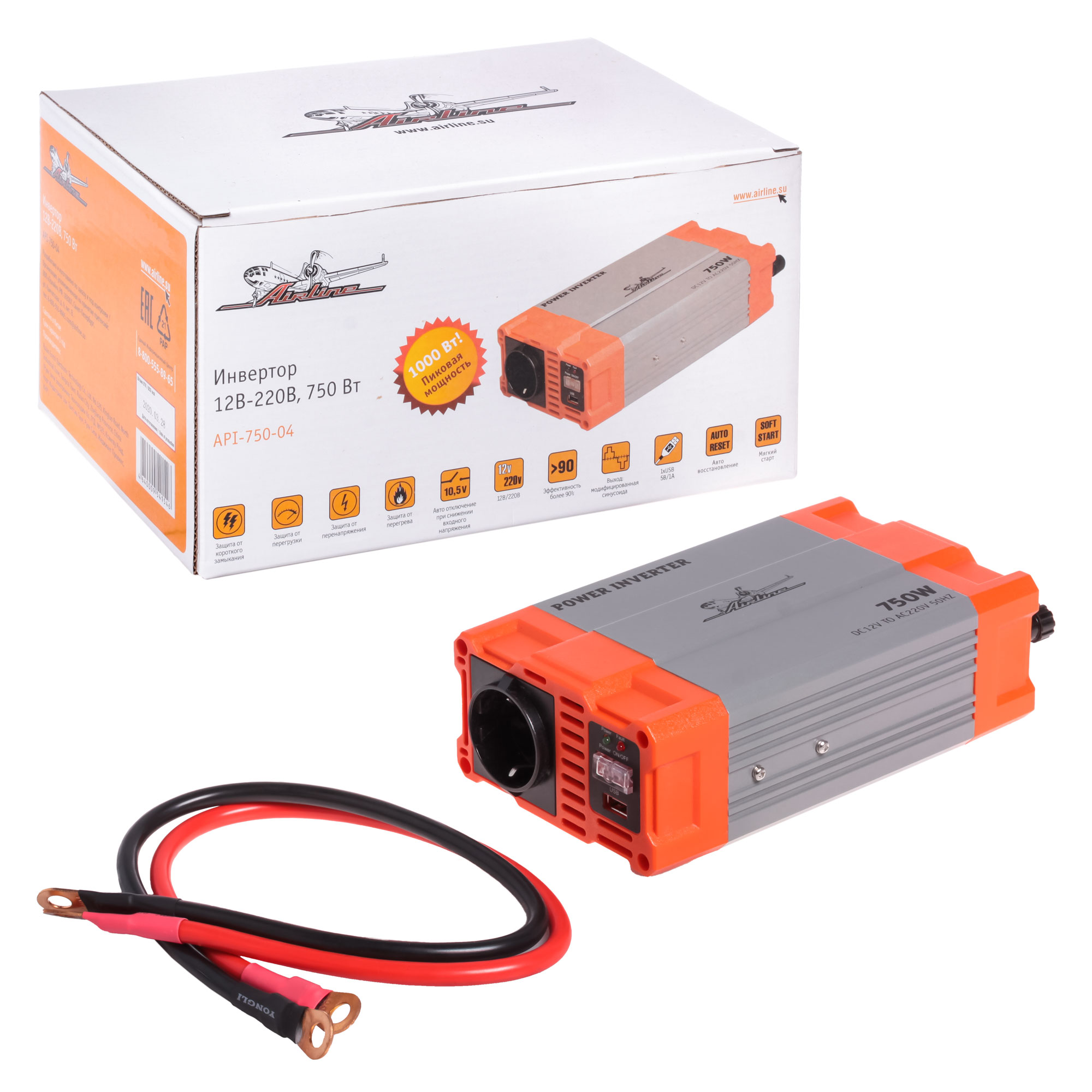 1028850 Инвертор AIRLINE API-750-04 STDN-0072966 - Вид №3